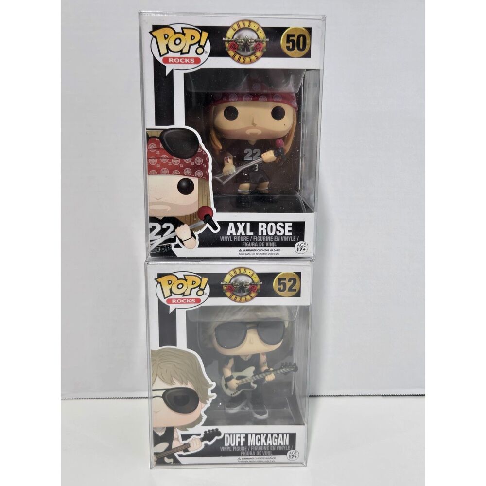 Funko Pop Rocks Guns N' Roses Bundle | Axl Rose 50 & Duff McKagan 52